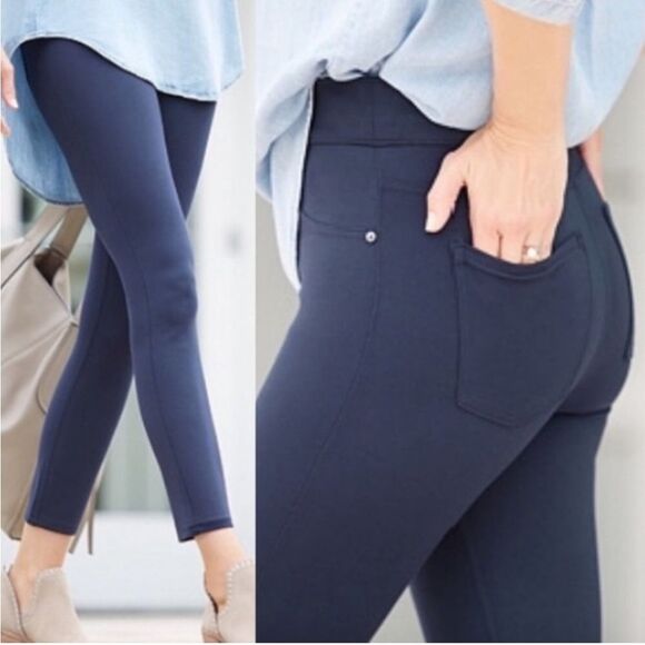 SPANX Women's Navy Blue The Perfect Pant Ankle 4-Pocket Size Medium 20202R - Picture 1 of 16